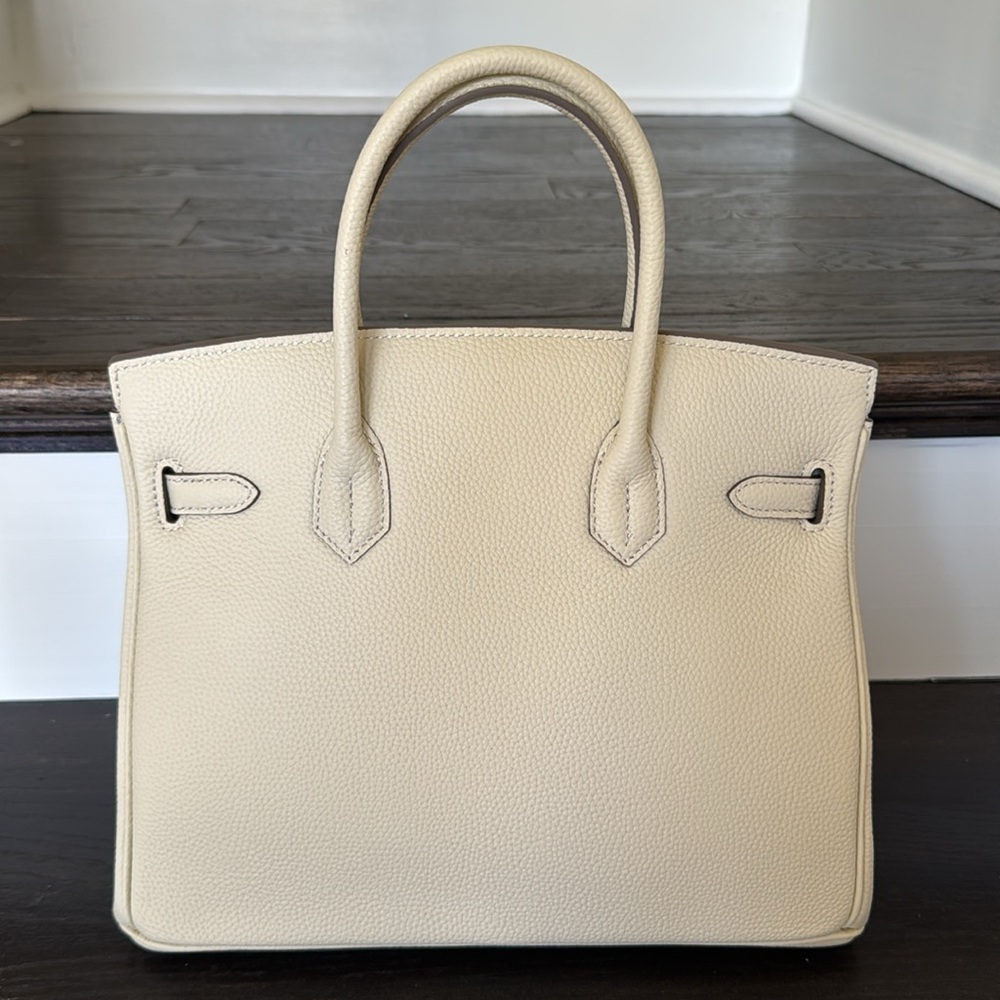 30CM Classic Togo Top Handle Satchel Bag - Vanilla Cream - Picture 7 of 12